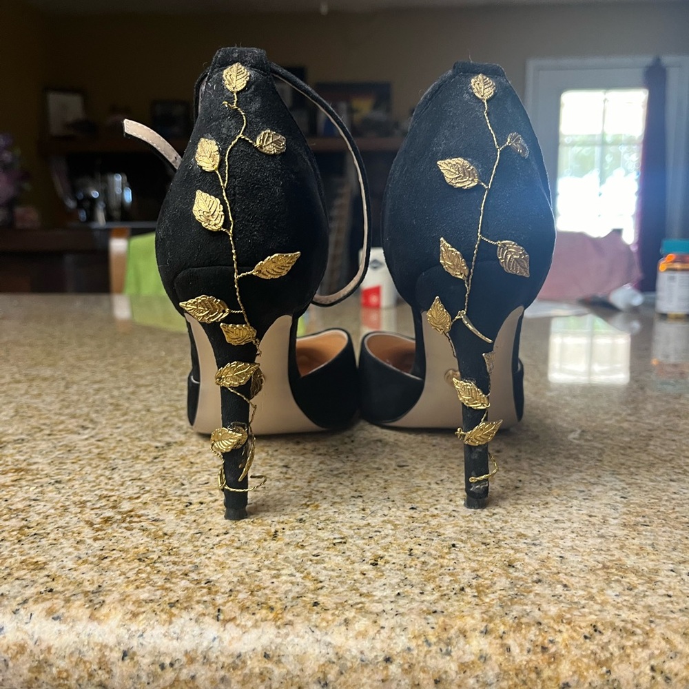 Customer gold vine heels.